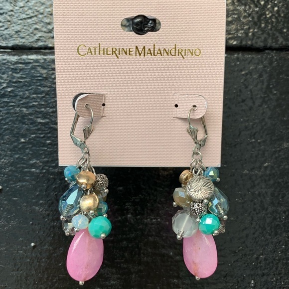 Catherine Malandrino Gemstone Cluster Earrings - Picture 1 of 1